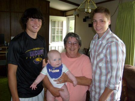 two grandson's and one great grandson with me