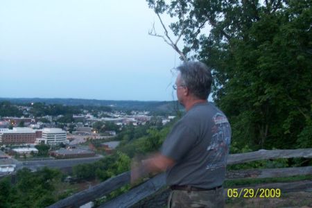 At the top of Fort Boreman Park