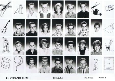 1964-65 Sixth Grade with Mr Price