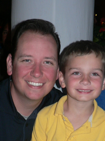My son, Tim with one of his sons, Michael