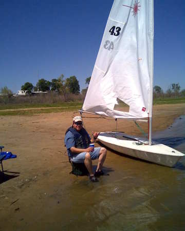 Taking a break - laser sailing