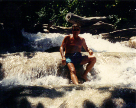 KICKING BACK AT DUNN RIVER FALLS JAMAICA