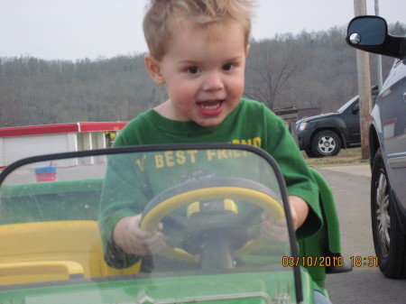 JOHN trying to run me over in his Gator.