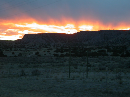 Sunset over Los Alamos