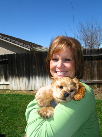 Elly, my cocker spaniel puppy and me