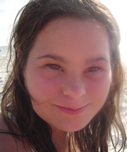 my daughter Morgan on the beach in Naples.