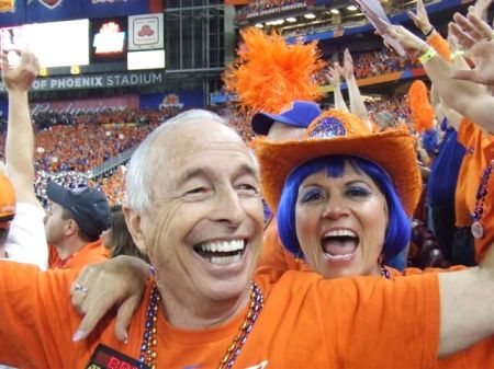 Linda & Andy at 2010 Fiesta Bowl game