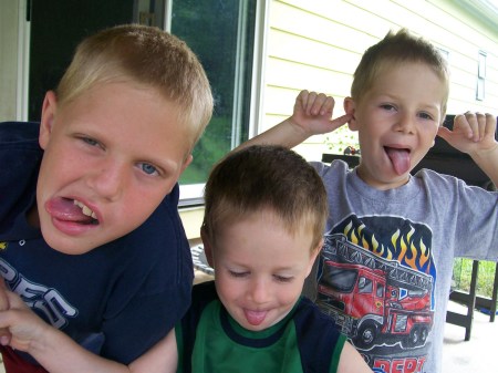 Grandsons Connor, Peter and Luke