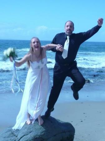 Up and Away on our Wedding Day!