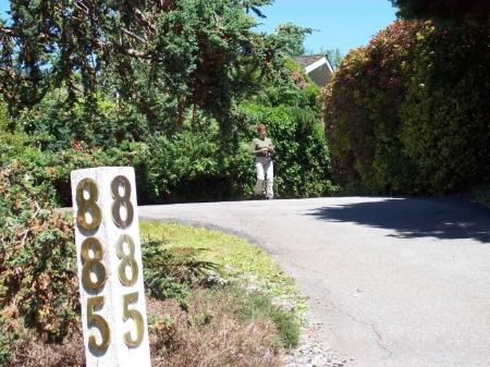 My old house..Me walking down the driveway.