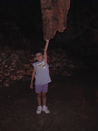 under a cave