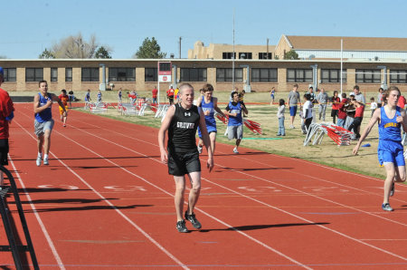 Cole finish line 400m run