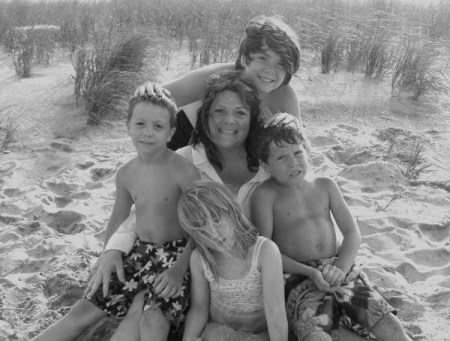 Me and the kids at the Jersey shore