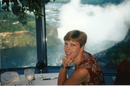 Susan overlooking the Falls.