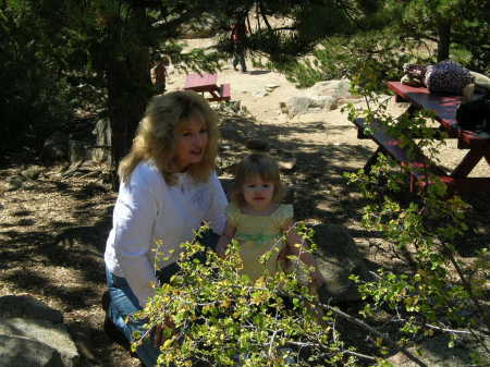 Estes Park feeding the chipmunks