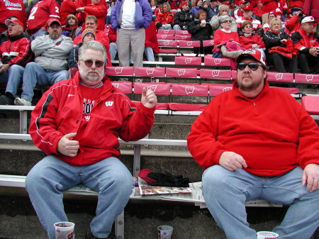 Me & BFF Dennis at the Wisconsin Badgers Game