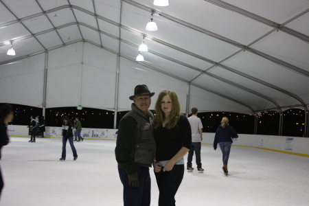 My daughter and I ice skating in  2009