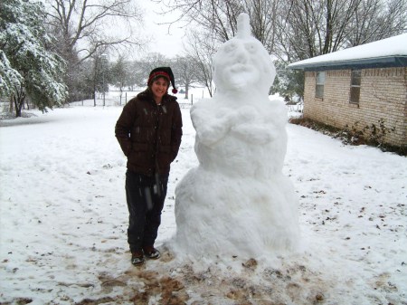 Me and our snowman, 2-12-10