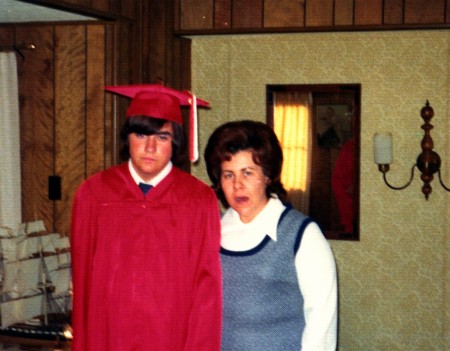 Mom & me Graduation 1973