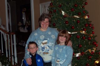 Stephen and Hailey w/Grammy - Christmas 2005