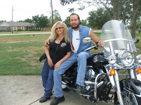 Me & My Husband Glenn on our 2009 Harley