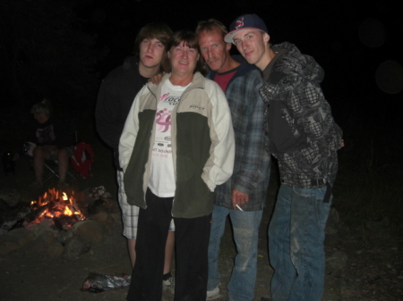 Matthew, Pam, Mike & Christopher; Camping 8/09