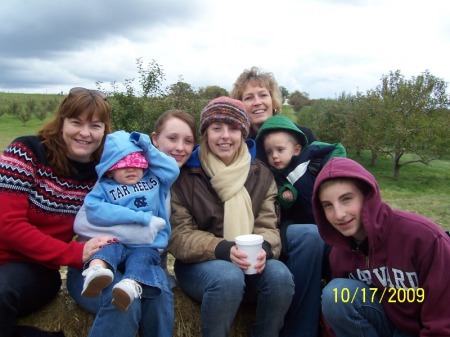 The gang on the hayride