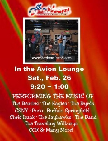 "ANTHEM" Poster for the "Flying W"Avion Lounge