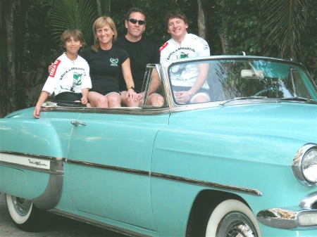 Patti, me and the boys' in my 54' Chevy