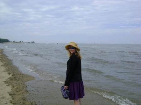 Candice by Lake Michigan in July 09