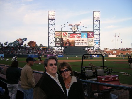 Bob and I at AT&T Park, Giants game. May 2009