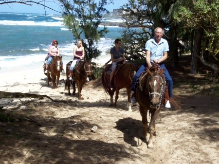 horseback riding along the beach