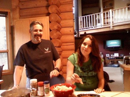 Bill and daughter Hope at my sisters house.