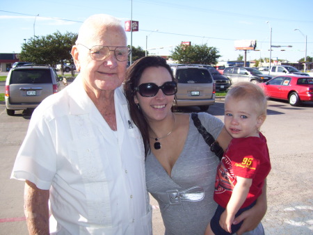 My dad, my daughter & her youngest, Jaxson.