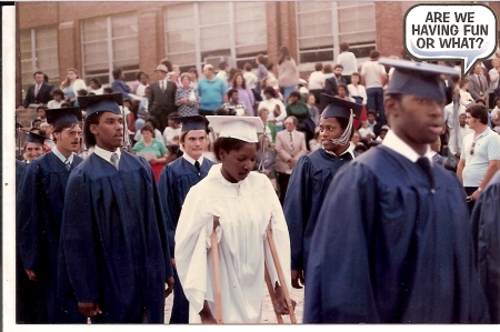 Graduation March...on crutches