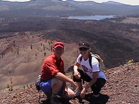 Natalie and Arthur at top of Cinder Cone