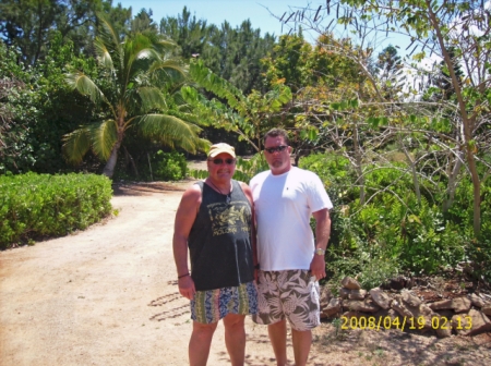 MY DAD AND I ON VACATION IN HAWAII LAST YEAR.