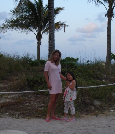 My little girl and I in Miami