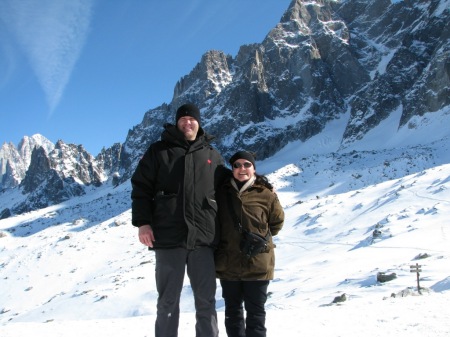 Me and my wife in the Alps