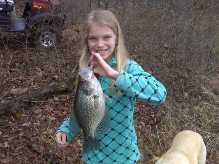 Ashton with her crappie!