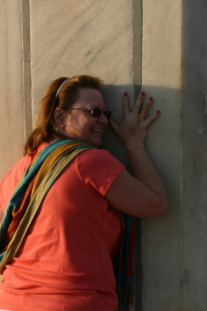 Hugging the Taj Mahal