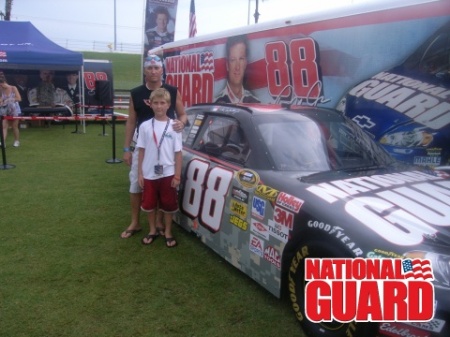 My son chase and me at Daytona 2009