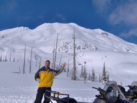 snowmobiling on MT. ST Helens