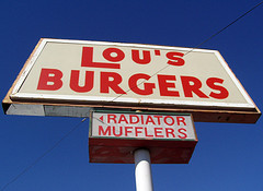 Lou's Burger Sign