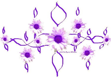 Daisy Purple Spring Swag