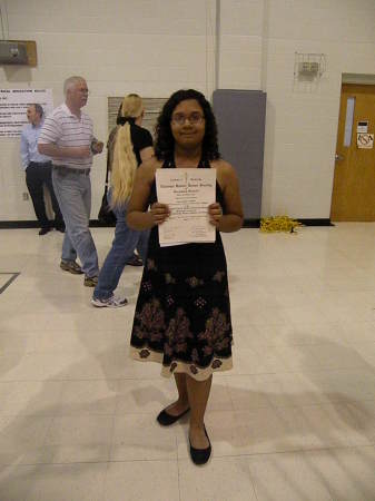 Abrielles induction to honor society