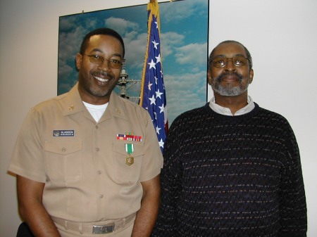Navy retirement ceremony with dad - Dec 2003