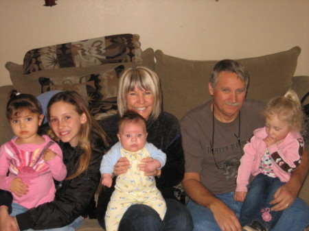 Bob and I with our grandbabies