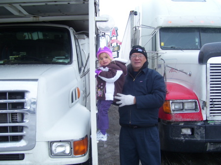 granddaughter & Grandpa big truck