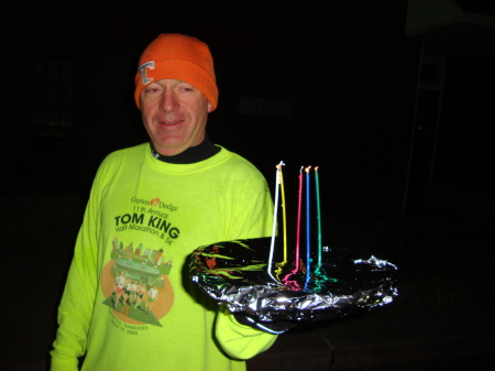 during 50th birthday 50 mile run.